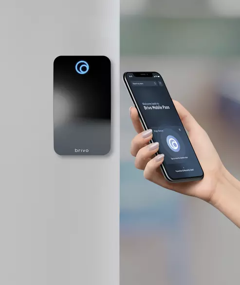 Access control reader at entry door